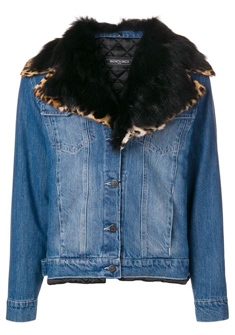 Denim Jacket With Fur Collar SIMONETTA RAVIZZA | JTEA3DG01